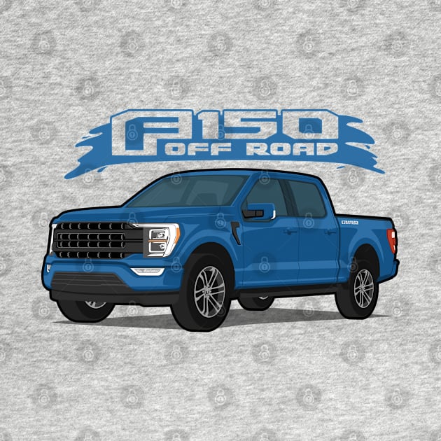 Car truck off road  f-150 blue by creative.z